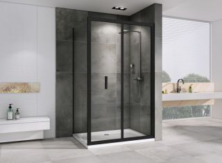 Душевой уголок ABBER Sonnenstrand 90x80см чёрный AG07090B-S80B